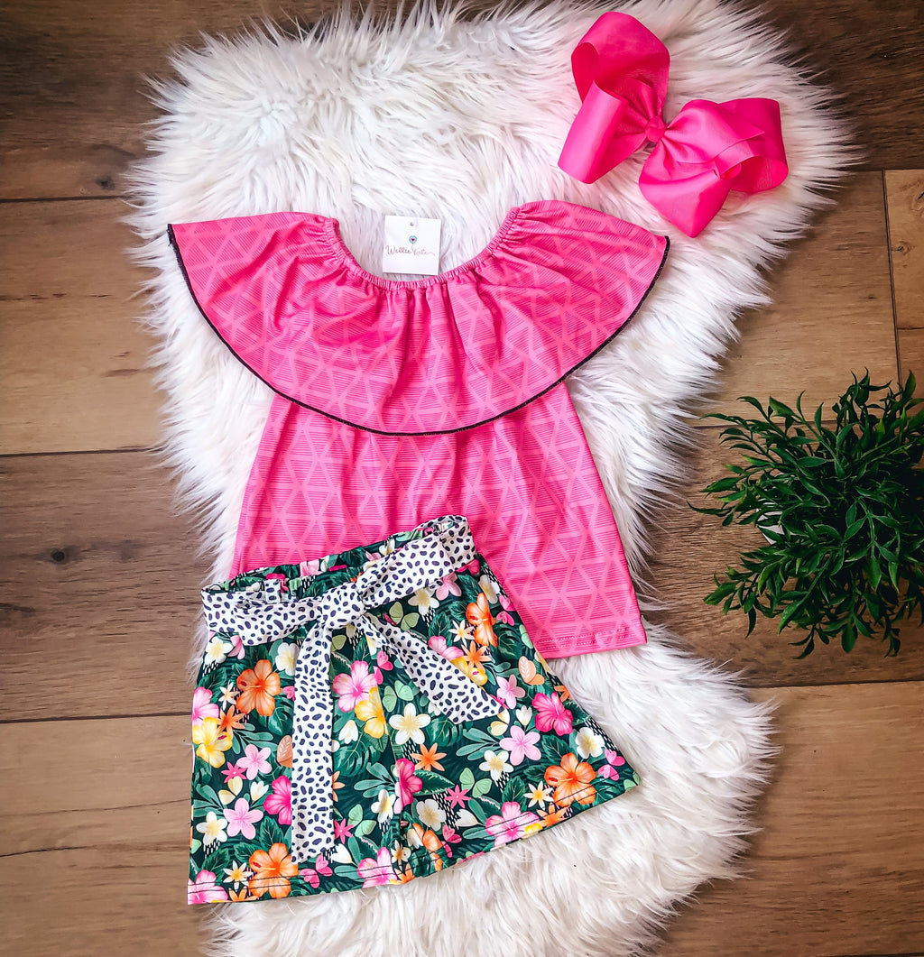 Island Blossoms Shorts Set Set by Wellie Kate