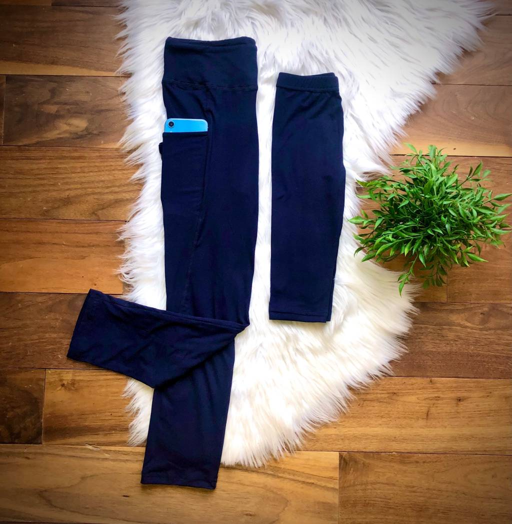 Navy Blue Capri Leggings - Whim & Wonder Boutique