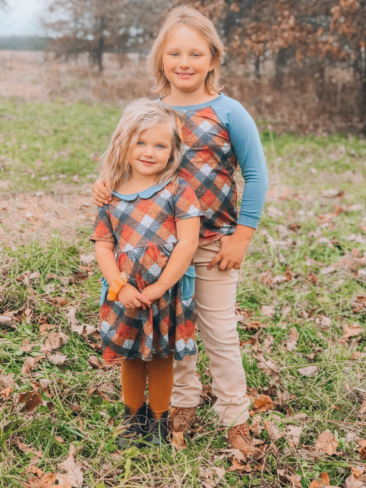 Textured Plaid Dress by Twocan