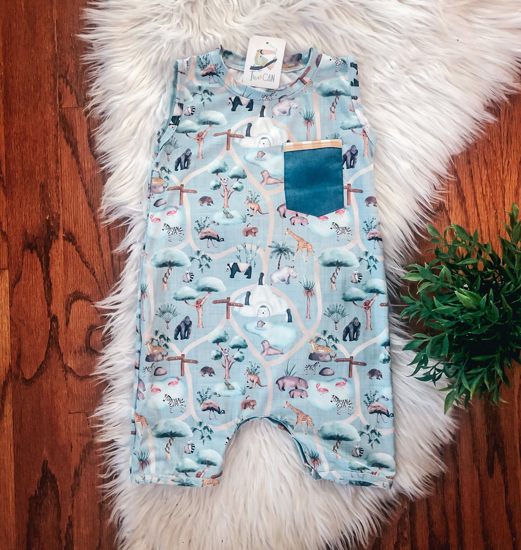 Zoo’ing it Baby Romper by Twocan