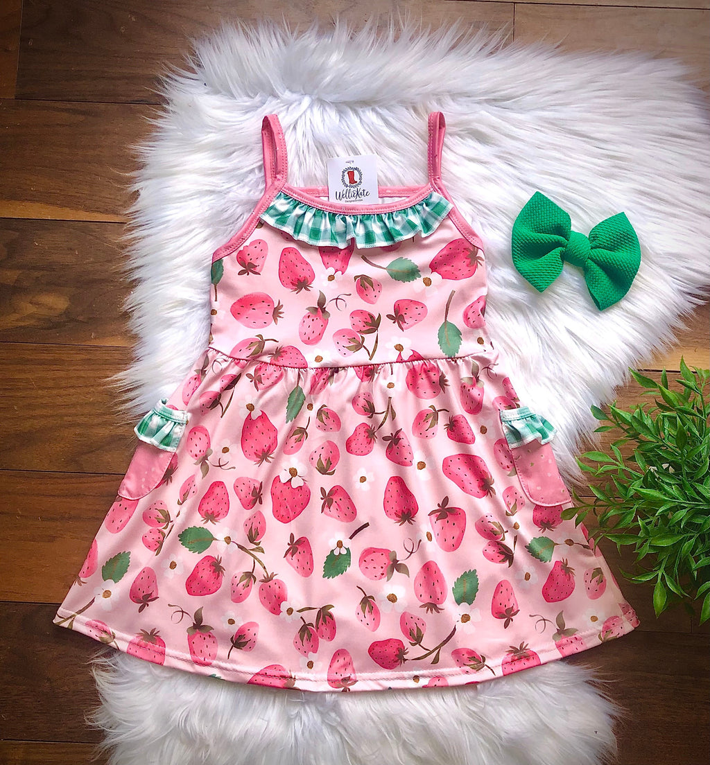 Strawberry Fields Tank Dress by Wellie Kate