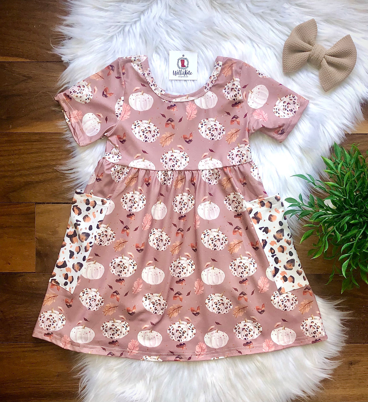 Leopard Pumpkin Dress by Wellie Kate