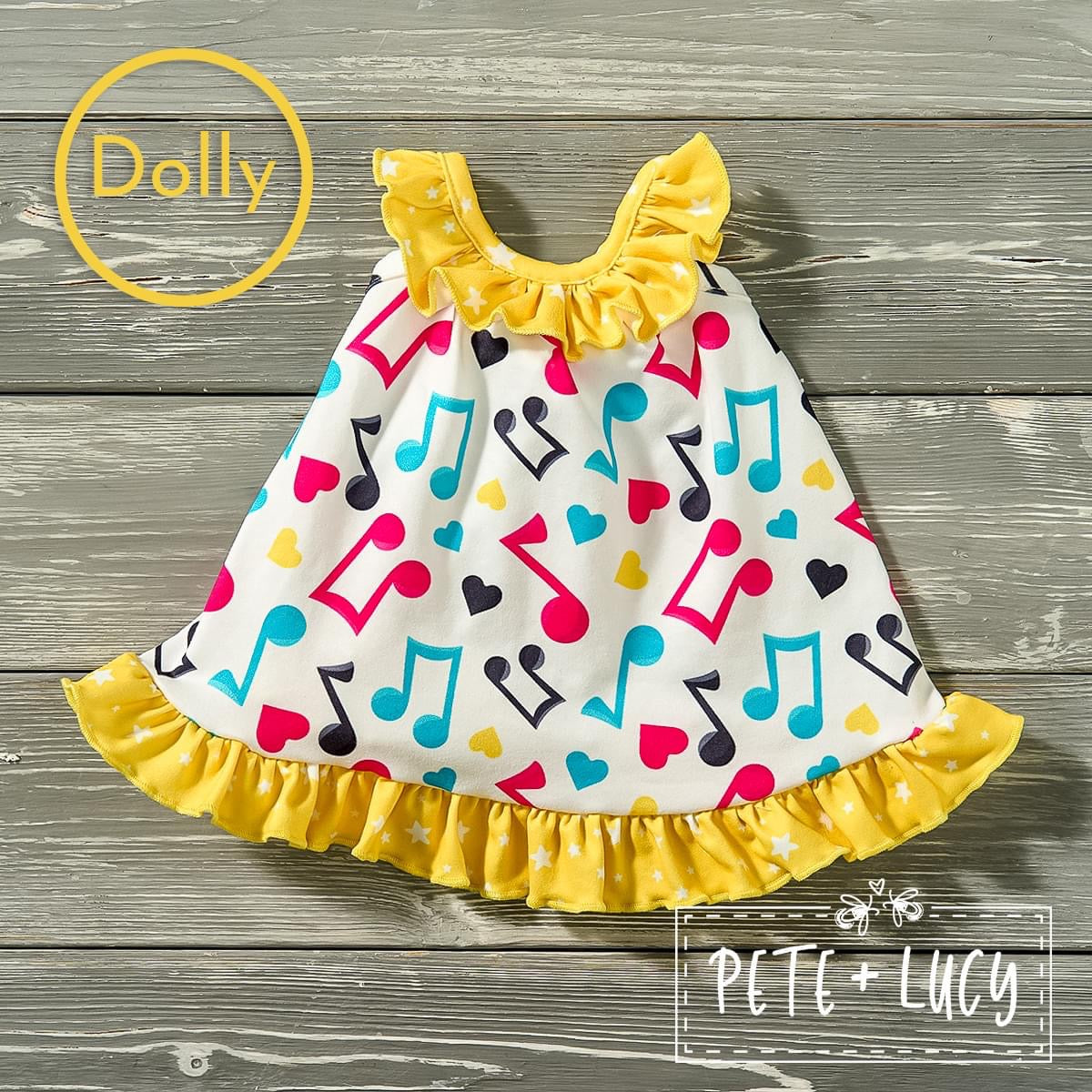 Music to my Ears Doll Dress for 18" Dolls | Pete + Lucy
