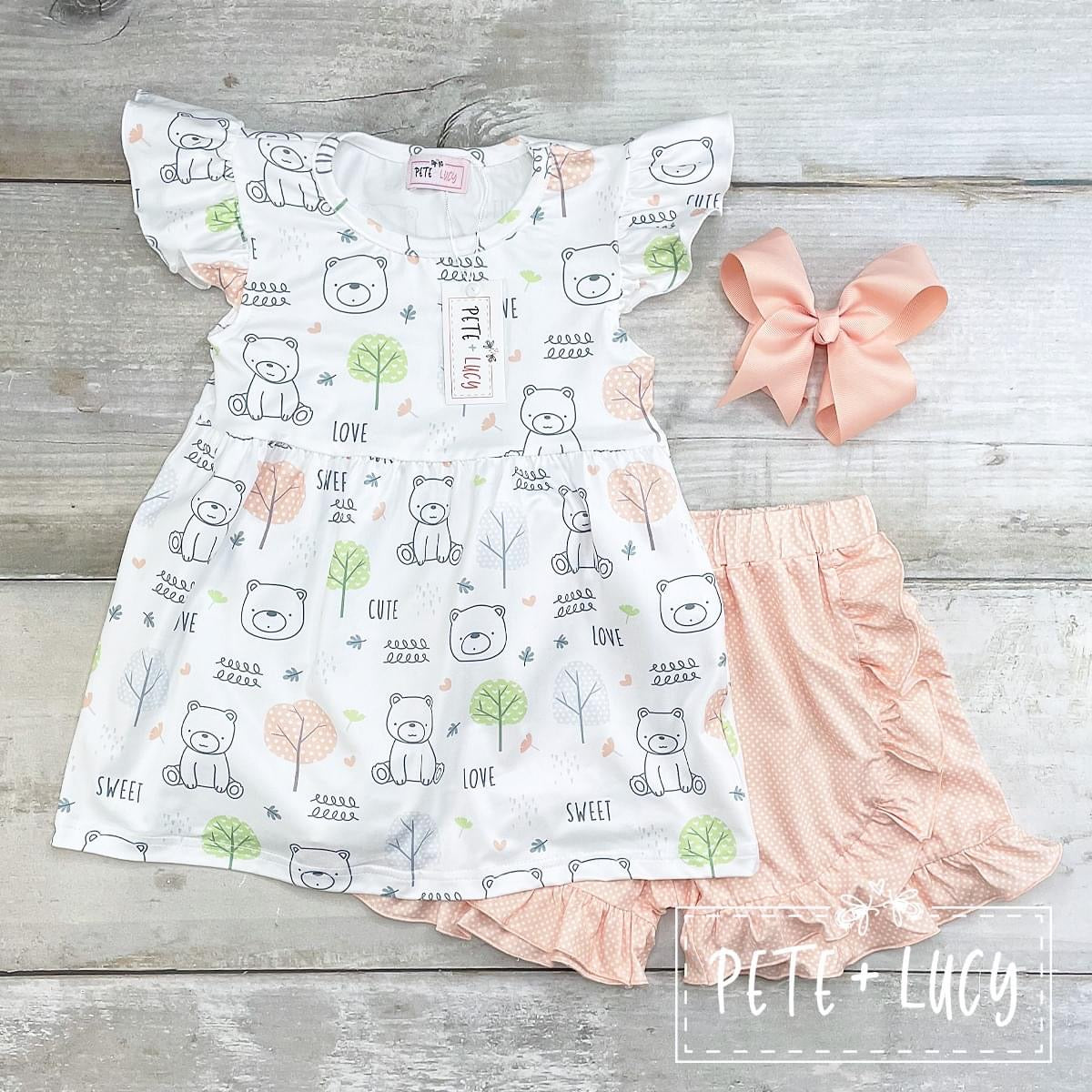 Teddy Bear Love Shorts Set - Whim & Wonder Boutique