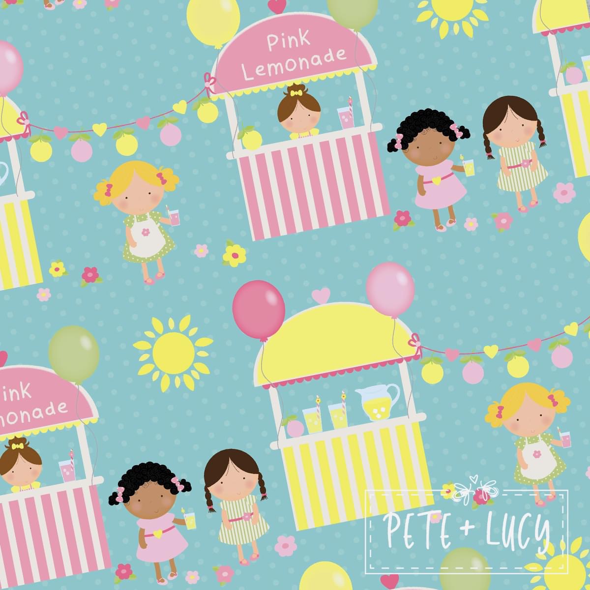 Pink Lemonade Stand Baby Romper By Pete and Lucy