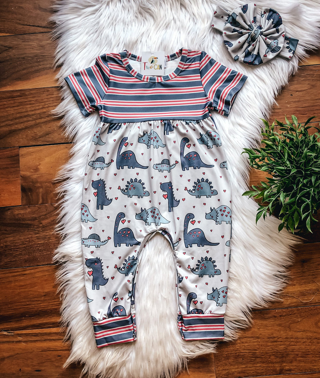 Dino Fun Baby Romper by Twocan