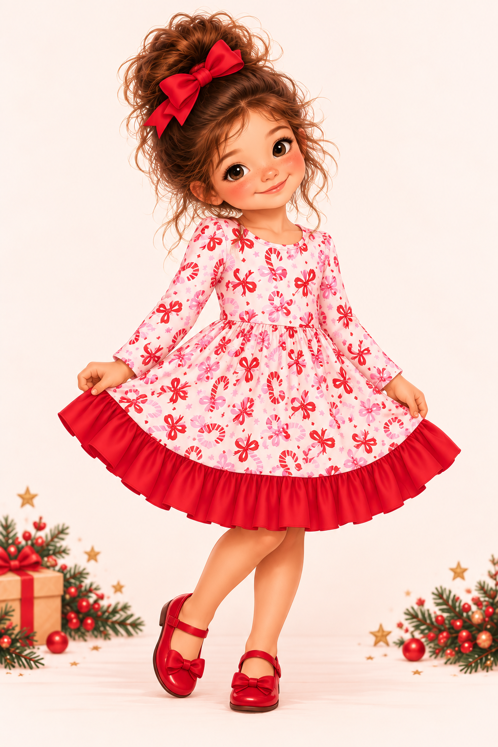 Candy Cane Cutie Dress | Pete and Lucy