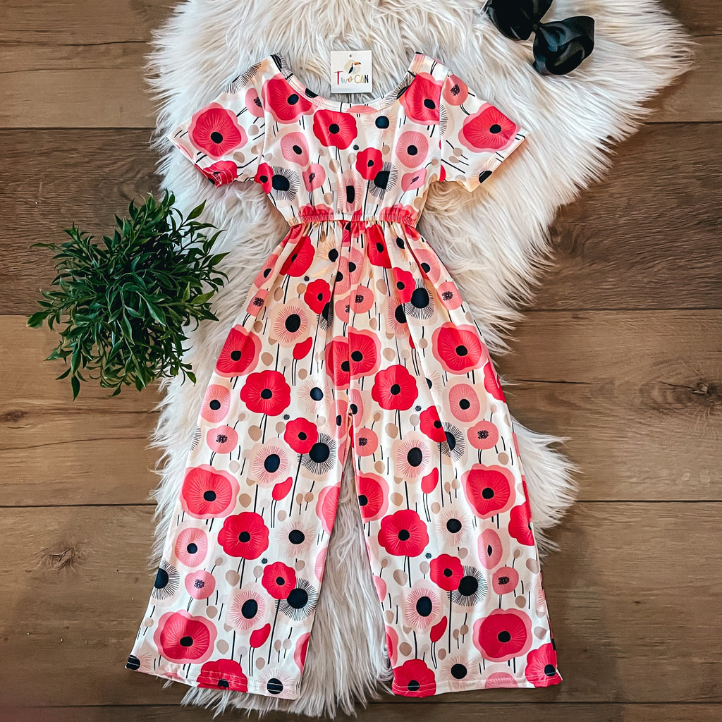 Coral Poppies Jumpsuit by Twocan
