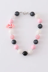 Pink Bat Halloween Bubblegum Necklace