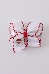 Santa Crochet-Edge Hair Bow