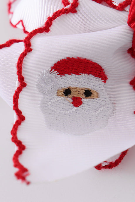 Santa Crochet-Edge Hair Bow