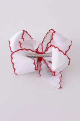 Santa Crochet-Edge Hair Bow