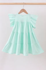 Lucky Clover Sequin Twirl Dress - Mint