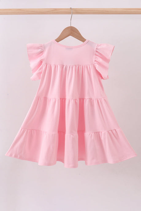 Lucky Clover Sequin Twirl Dress - Pink