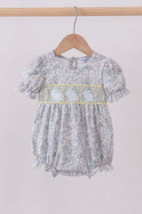 Dainty Meadow Bunny Smocked Bubble