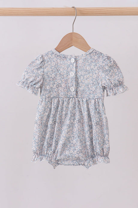 Dainty Meadow Bunny Smocked Bubble