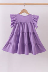 Crosses Sequin Ruffle Twirl Dress - Lavender
