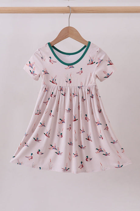 Mallard Duck Bamboo Twirl Dress