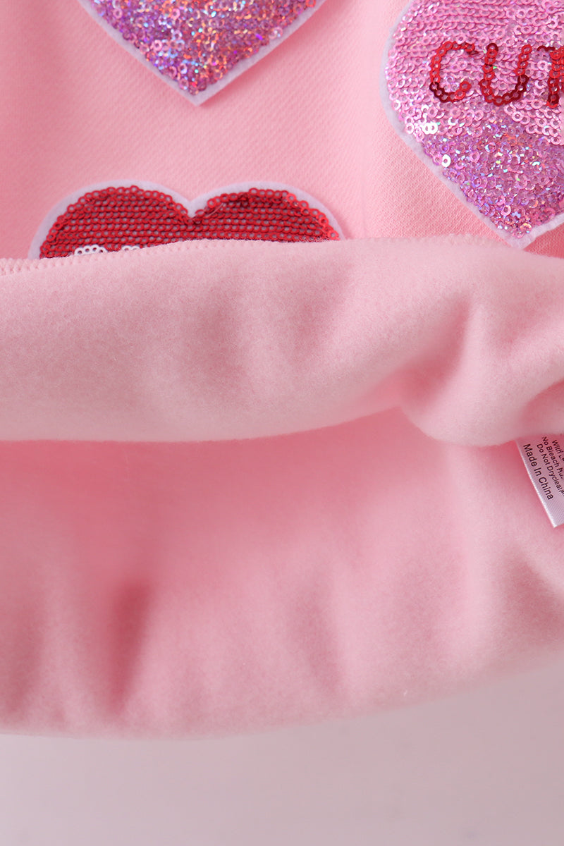 Love Hearts Matching Sweatshirt - Pink | Mommy & Me