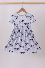 Gingham Cows Bamboo Dress