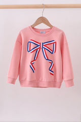 Ribbon Bow Sweatshirt – Peach | Mommy & Me