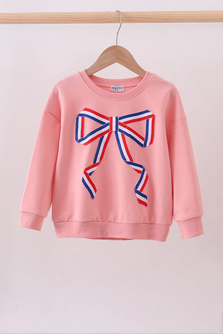 Ribbon Bow Sweatshirt – Peach | Mommy & Me
