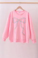 Ribbon Bow Sweatshirt – Pink | Mommy & Me