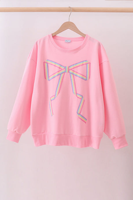 Ribbon Bow Sweatshirt – Pink | Mommy & Me