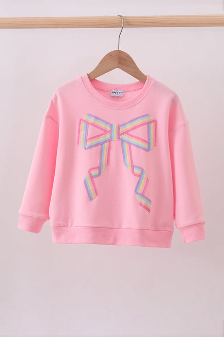 Ribbon Bow Sweatshirt – Pink | Mommy & Me