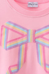 Ribbon Bow Sweatshirt – Pink | Mommy & Me