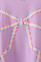 Ribbon Bow Sweatshirt – Lavender | Mommy & Me