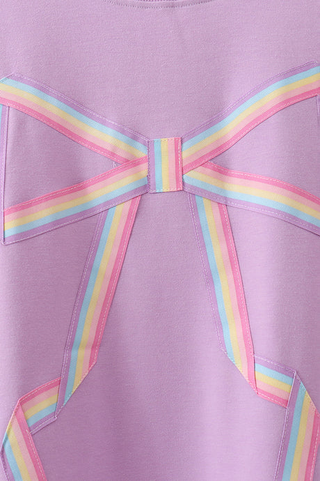 Ribbon Bow Sweatshirt – Lavender | Mommy & Me