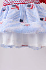 Liberty Lane Seersucker Smocked Bloomers Set