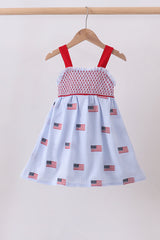 Liberty Lane Seersucker Smocked Dress