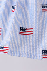 Liberty Lane Seersucker Smocked Dress