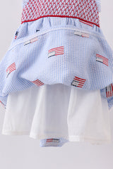 Liberty Lane Seersucker Smocked Dress