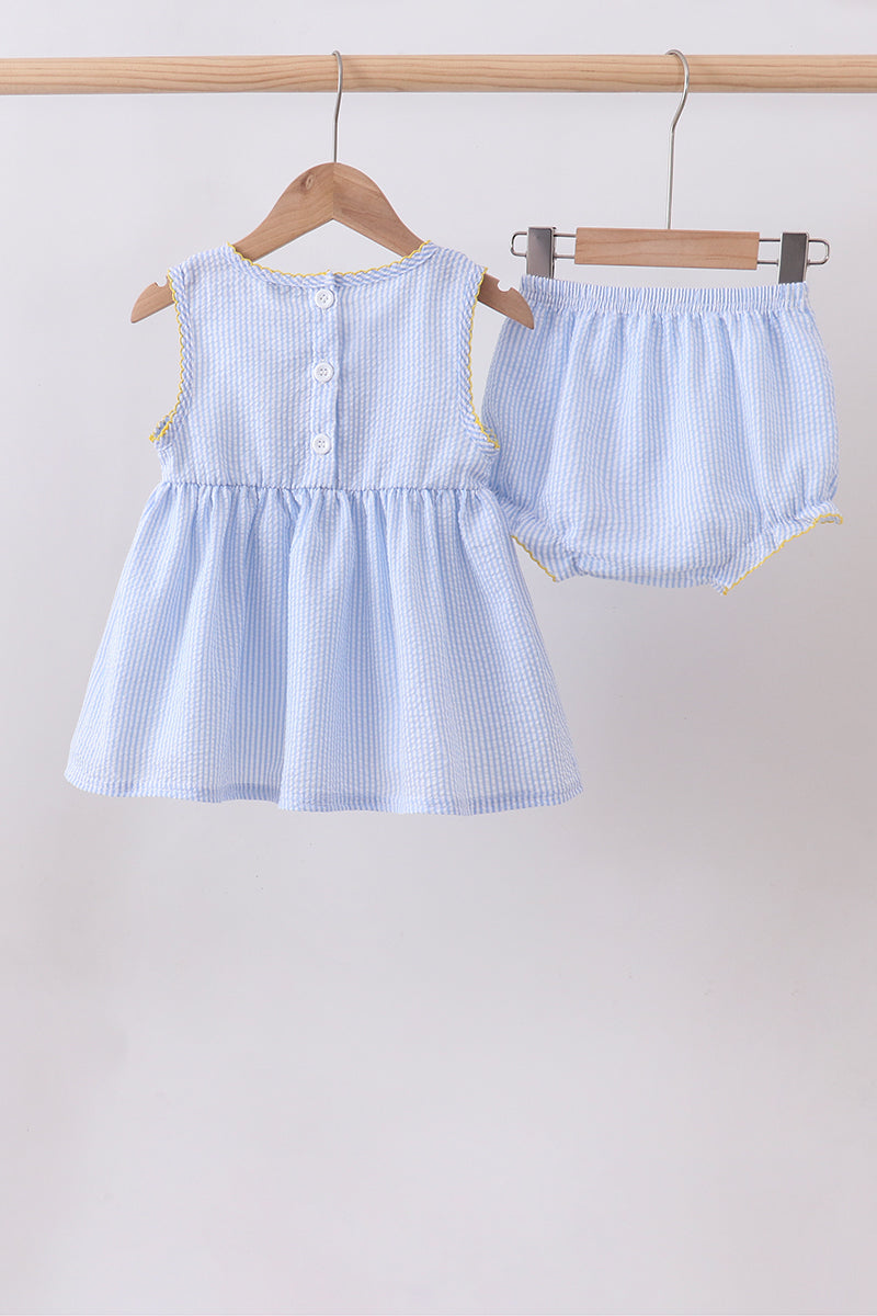 Sweet Lemon Days Seersucker Baby Set