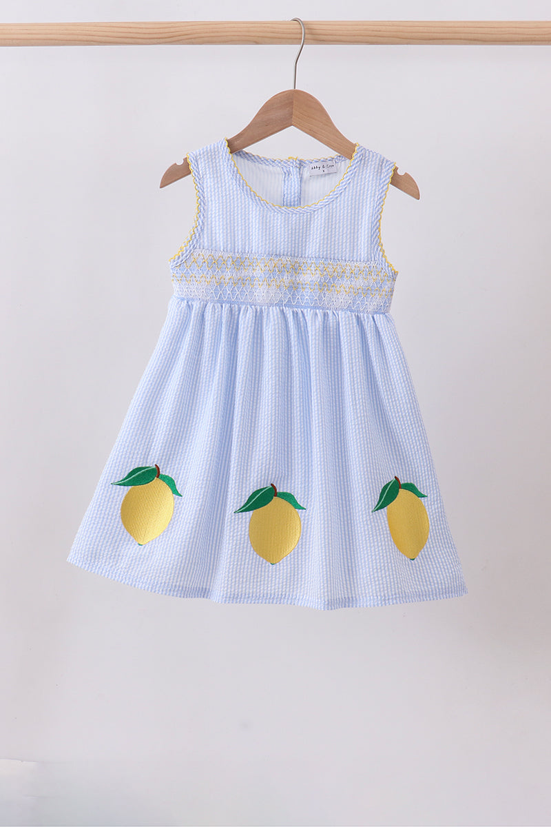 Sweet Lemon Days Seersucker Dress
