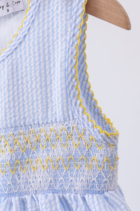 Sweet Lemon Days Seersucker Dress