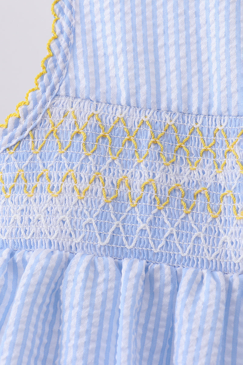 Sweet Lemon Days Seersucker Dress