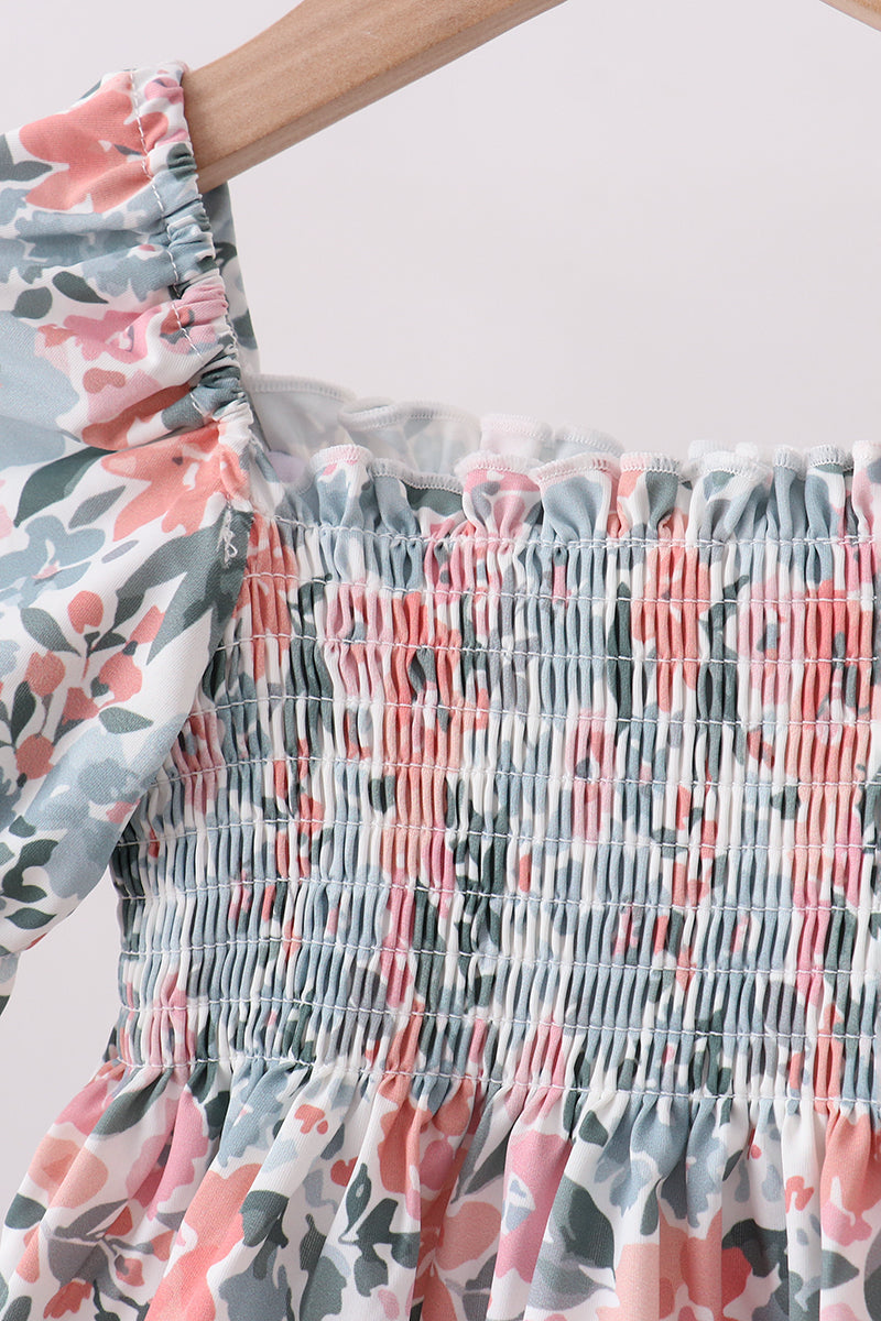 Whispering Blooms Smocked Swim Set | UPF 50+