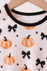 Pumpkin & Bows Bamboo Pajama Set