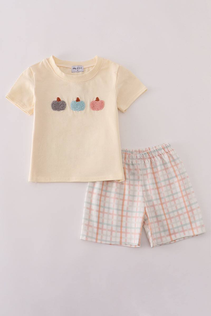 Pumpkins Pastels French Knot Shorts Set