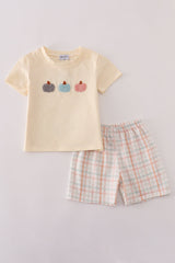 Pumpkins Pastels French Knot Shorts Set