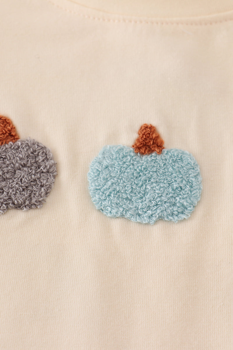 Pumpkins Pastels French Knot Shorts Set