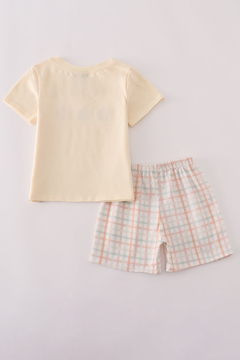 Pumpkins Pastels French Knot Shorts Set