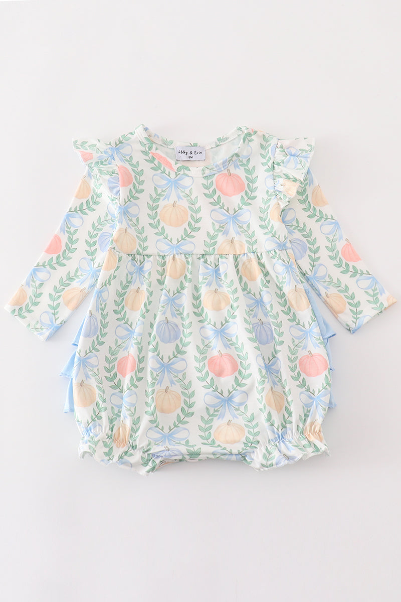 Autumn Whimsy Long Sleeve Baby Bubble by Abby & Evie