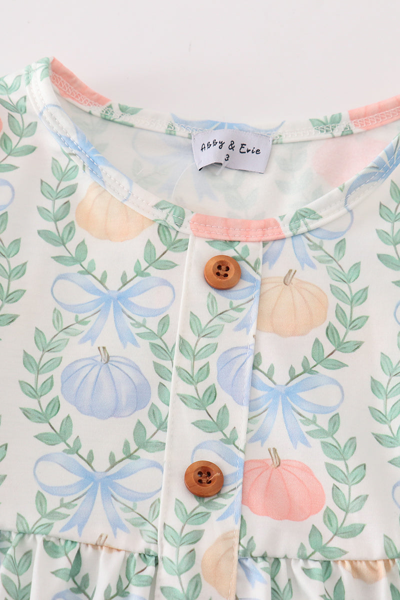 Autumn Whimsy Buttoned Dress by Abby & Evie