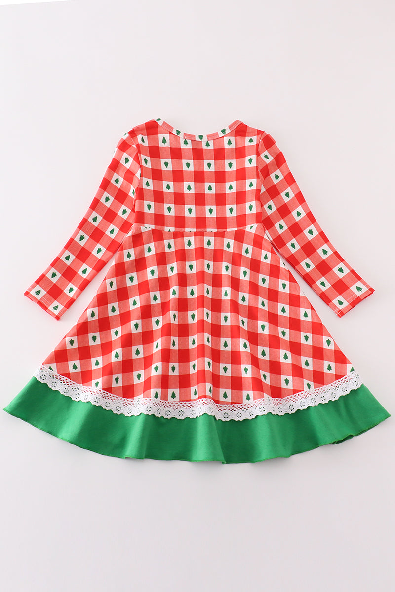 Plaid Tidings Twirl Dress by Abby & Evie