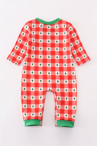 Plaid Tidings Baby Romper by Abby & Evie